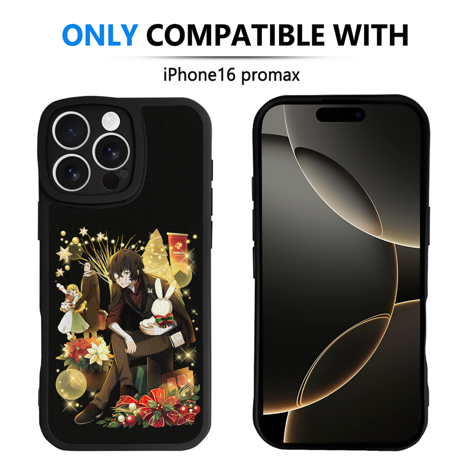 （画像用） 文豪ストレイドッグス Bungo Stray Dogs 【iPhone 16シリーズ対応】シリコンスマホケース（レザー調） 材質：シリコン